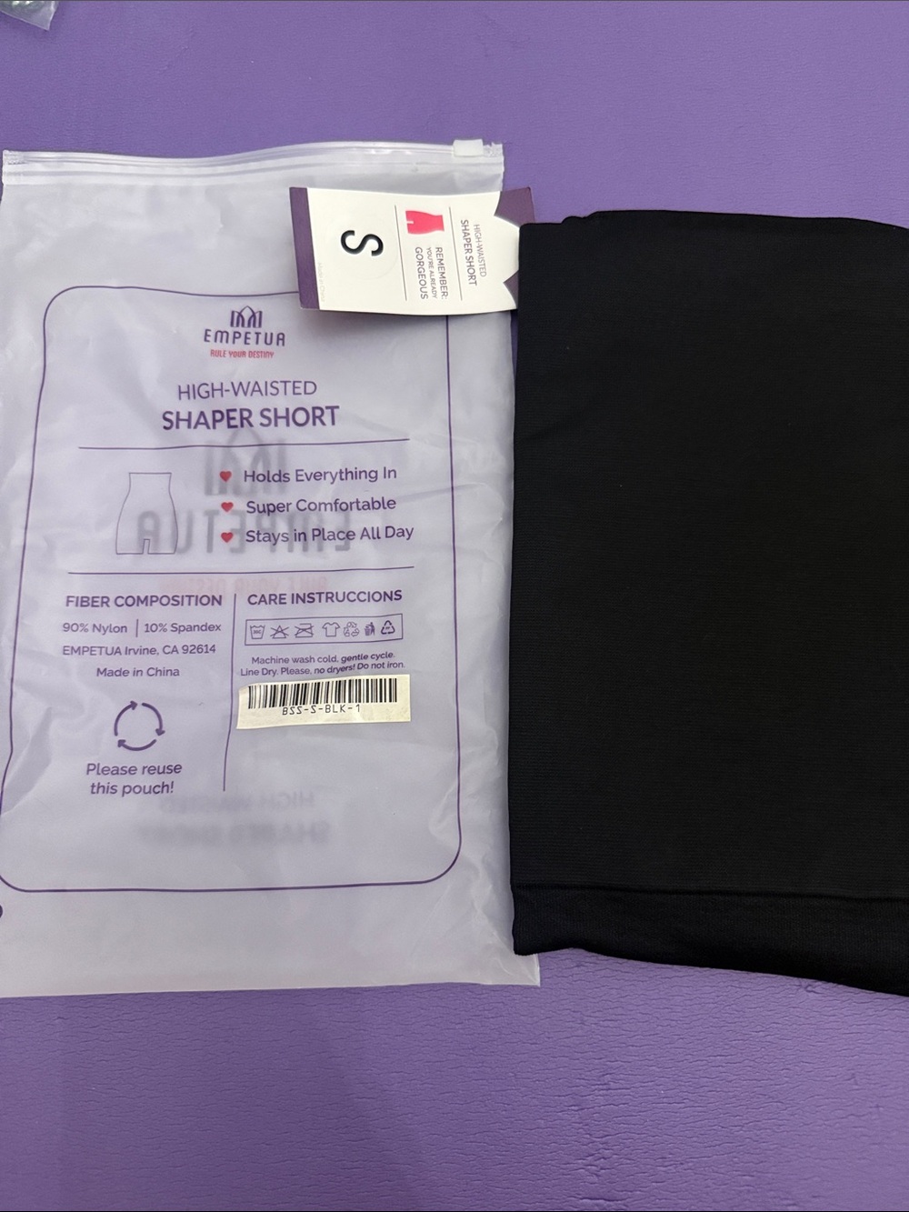 Black High-Waisted Shaper Shorts